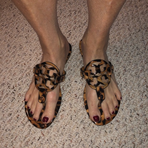 tory burch leopard print sandals